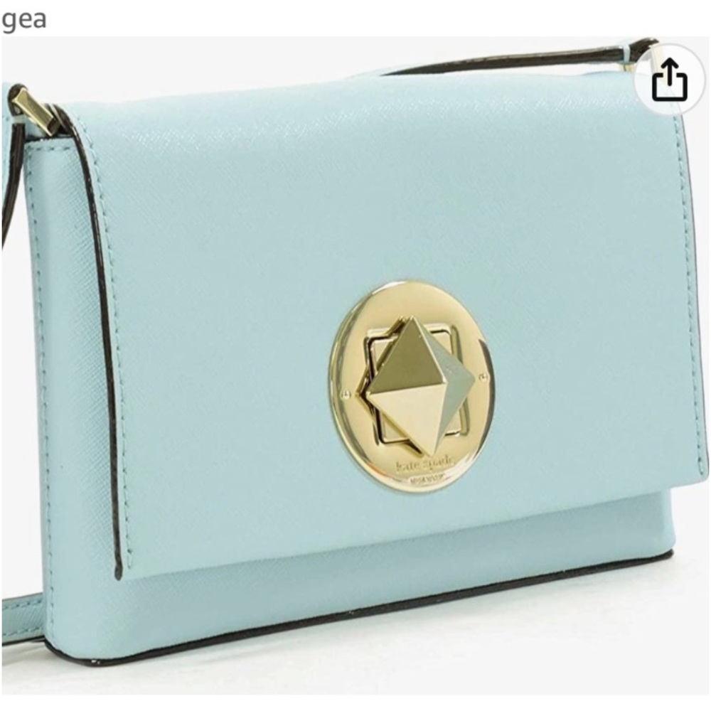 Sweet ♠️Kate Spade Bag! Sally Crossbody In Blue Hydrangea With Pyramid Clasp! - Picture 1 of 10